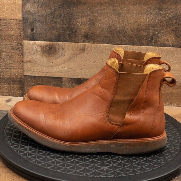 SAMUEL HUBBARD 24 SEVEN 2.0 MENS TAN LEATHER CHELSEA BOOTS PULL ON SIZE 10W main image 6